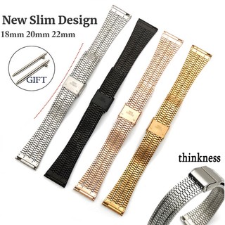 Dây Đeo Đồng Hồ Bằng Thép Không Gỉ 18mm 20mm 22mm Tháo Gỡ Nhanh