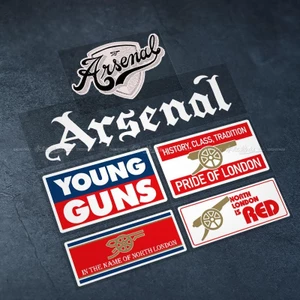 Premier League Arsenal FC Nhãn Dán Xe Phản Quang Chống Nước Đội Bóng Đá Câu Lạc Bộ Miếng Dán Bình Nhiên Liệu Bao Da Kiểu Dáng Ô Tô Decal