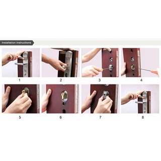 Khóa Cửa Xi Lanh Chống Trộm 65 70 80 90 115mm Bằng Đồng Thau