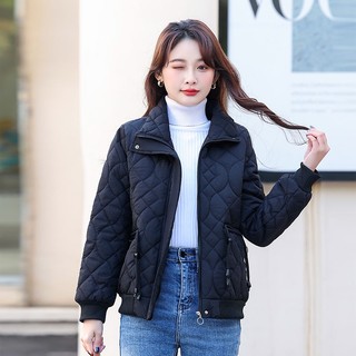 Áo Khoác Phao Đệm Mút Mỏng Nhẹ Cổ Đứng Thời Trang Mùa Đông Phong Cách Hàn Quốc Cho Nữ