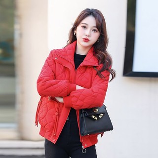 Áo Khoác Phao Đệm Mút Mỏng Nhẹ Cổ Đứng Thời Trang Mùa Đông Phong Cách Hàn Quốc Cho Nữ
