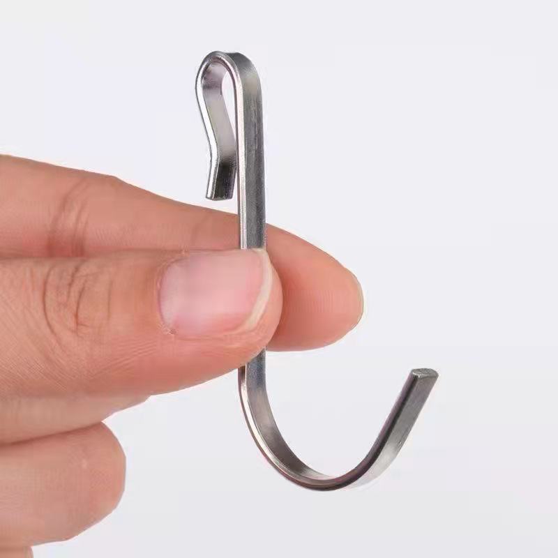 5PCS Đa Năng Móc Thép Không Gỉ Hình Chữ S, Phụ Kiện Nhà Bếp/Phòng Tắm/Ban Công, Lưu Trữ Tiện Lợi