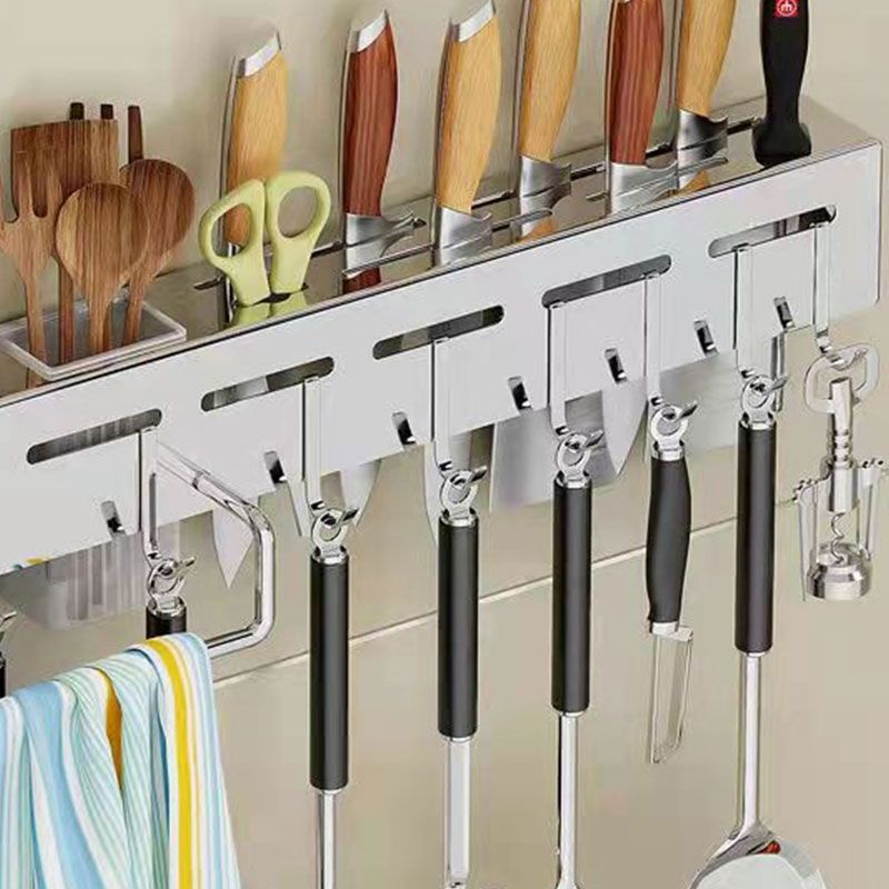 5PCS Đa Năng Móc Thép Không Gỉ Hình Chữ S, Phụ Kiện Nhà Bếp/Phòng Tắm/Ban Công, Lưu Trữ Tiện Lợi
