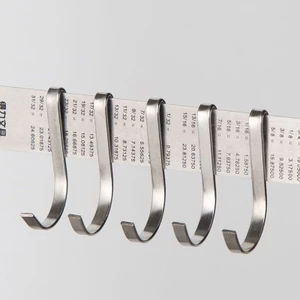 5PCS Đa Năng Móc Thép Không Gỉ Hình Chữ S, Phụ Kiện Nhà Bếp/Phòng Tắm/Ban Công, Lưu Trữ Tiện Lợi