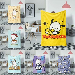 Pochacco Flannel Chăn Sanrio Hoạt Hình Dễ Thương Trẻ Em Thời Trang Mềm Mại Thoải Mái Ấm Giường Chăn Quà Tặng Sinh Nhật