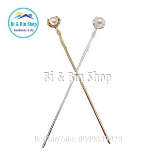 Trâm Cài Tóc Hình Nơ Phối Hạt Trai Sang Trọng Thanh Lịch