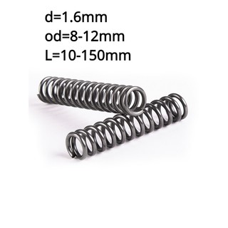 【 KZS 】 Lò xo áp suất d1.6mm đường kính ngoài 8 / 9 / 10 / 11 / 12mm chiều dài lò xo nén 20mm-150mm Thép không gỉ SUS304