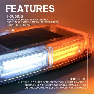 Cob Đèn led Từ Tính Cảnh Báo An Toàn Khẩn Cấp Gắn Nóc Xe Hơi / Xe Tải