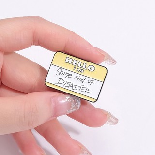 Ghim Cài Áo Ba Lô / Túi Xách Hình Hộp Kim Loại Chữ Tiếng Anh Màu Cầu Vồng 50 Kiểu Sáng Tạo
