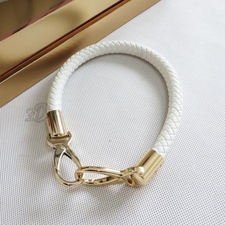 Dây đeo tay thay thế cho túi xách da PU ngắn, phụ kiện hành lý, màu đen, dây tròn