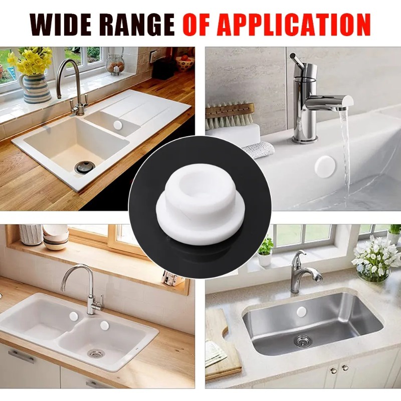 Bộ 4 Vỏ Bọc Lỗ Thoát Nước Bồn Rửa Chén / Nhà Bếp / Phòng Tắm Bằng Cao Su