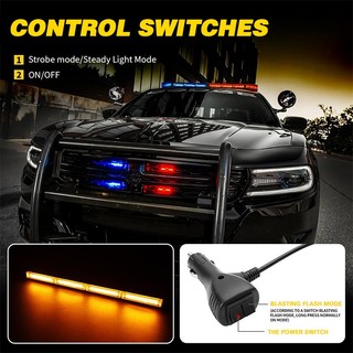 Đèn Led Cảnh Báo 23 "~ 12.2" cob 12v ~ 24v Chuyên Dụng Cho Xe Cứu Hỏa