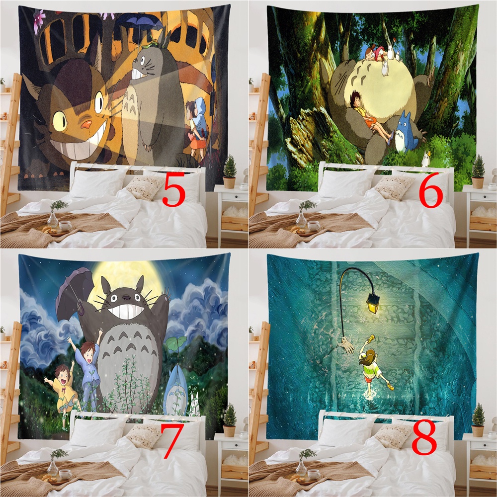Thảm Treo Tường Trang Trí Phòng Ngủ Hình totoro Đáng Yêu (Có Kẹp)