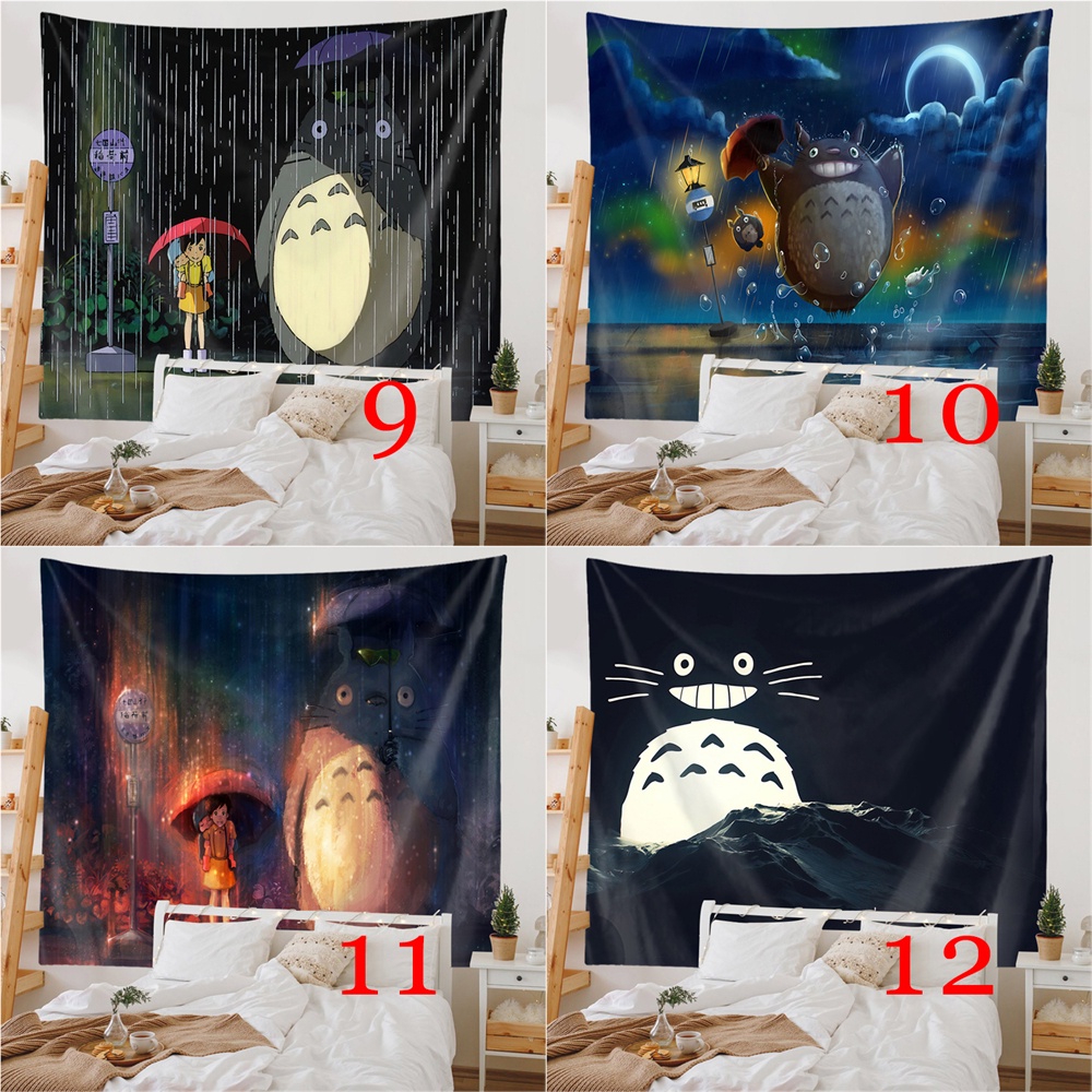 Thảm Treo Tường Trang Trí Phòng Ngủ Hình totoro Đáng Yêu (Có Kẹp)