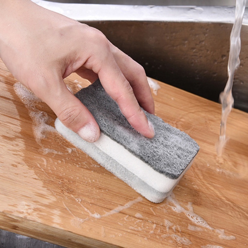 [Fatured] Miếng Bọt Biển Rửa Chén / Miếng Rửa Chén / Mút Rửa Chén / Tường Rửa Chén Hai Mặt Loại Bỏ Vết Bẩn / Khăn Lau Dầu Mạnh Mẽ Cho Nhà Bếp
