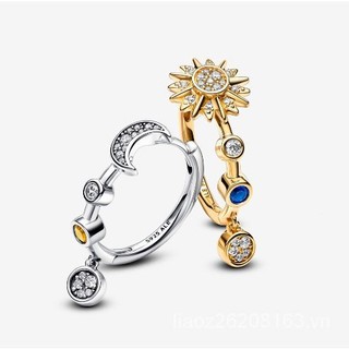 Goodsbright spot Khuyên Tai Vòng Tròn Hai Màu Bằng Bạc 925 xes8