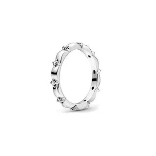 Set 2 Nhẫn Bạc s925 Mặt Trái Tim Thời Trang