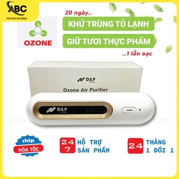 [ CHÍNH HÃNG ] Máy Lọc Không Khí Khử Mùi Tủ Lạnh, Khử Trùng Khử Khuẩn Giữ Tươi Thực Phẩm Ozone [CỬA HÀNG ABC ]