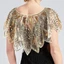 Khăn choàng đính cườm GUSTAVA, Khăn choàng cô dâu cổ chữ V không tay, Khăn choàng mùa hè bằng vải Polyester thanh lịch 6 màu quấn nữ