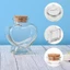 TOPTOOLCX Bình thủy tinh rỗng, có nút chai Chai hình trái tim di động, Chai chúc nhỏ cho hoặc Đồ thủ công nghệ thuật DIY Dự án trang trí Đồ dùng dự tiệc cưới