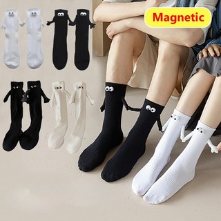 Vớ cotton Dài Từ Tính Màu Trắng Đen Dành Cho Cặp Đôi