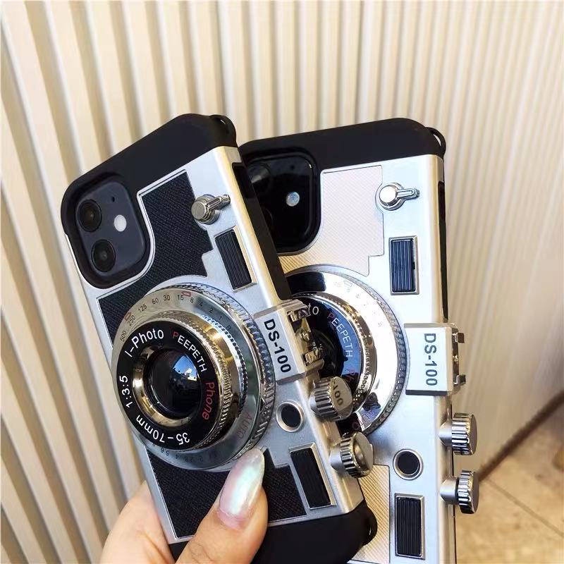 Ốp Điện Thoại Emily Ở Paris Cho iPhone 17 16 15 14 13 12 11 Pro Max Plus X XS XR 8 7 6s Plus Retro Camera Đeo Ngang Ốp Lưng