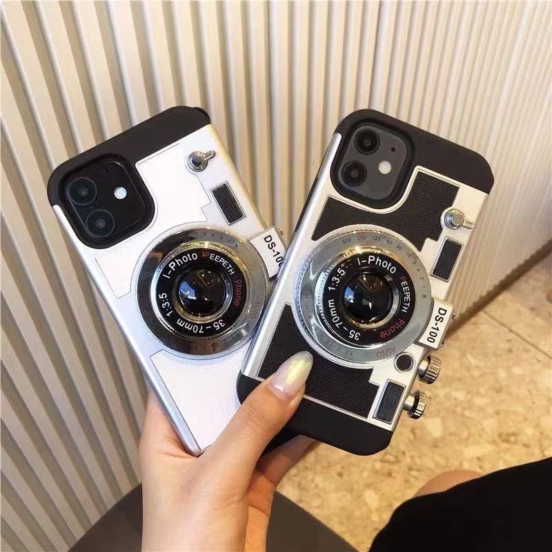 Ốp Điện Thoại Emily Ở Paris Cho iPhone 17 16 15 14 13 12 11 Pro Max Plus X XS XR 8 7 6s Plus Retro Camera Đeo Ngang Ốp Lưng