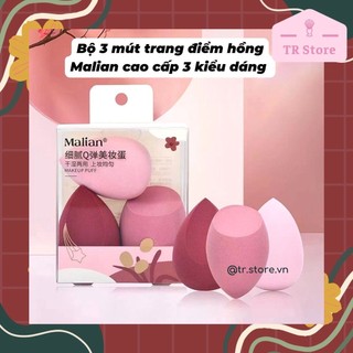 Bộ 3 mút trang điểm hồng Malian cao cấp 3 kiểu dáng phiên bản mùa xuân