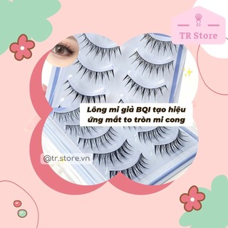 Bộ 5 cặp mi giả BQI trang điểm mắt chuyên dụng cao cấp