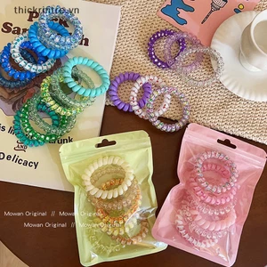 Set 6 Dây Cột Tóc Co Giãn Nhiều Màu Sắc Cho Nữ