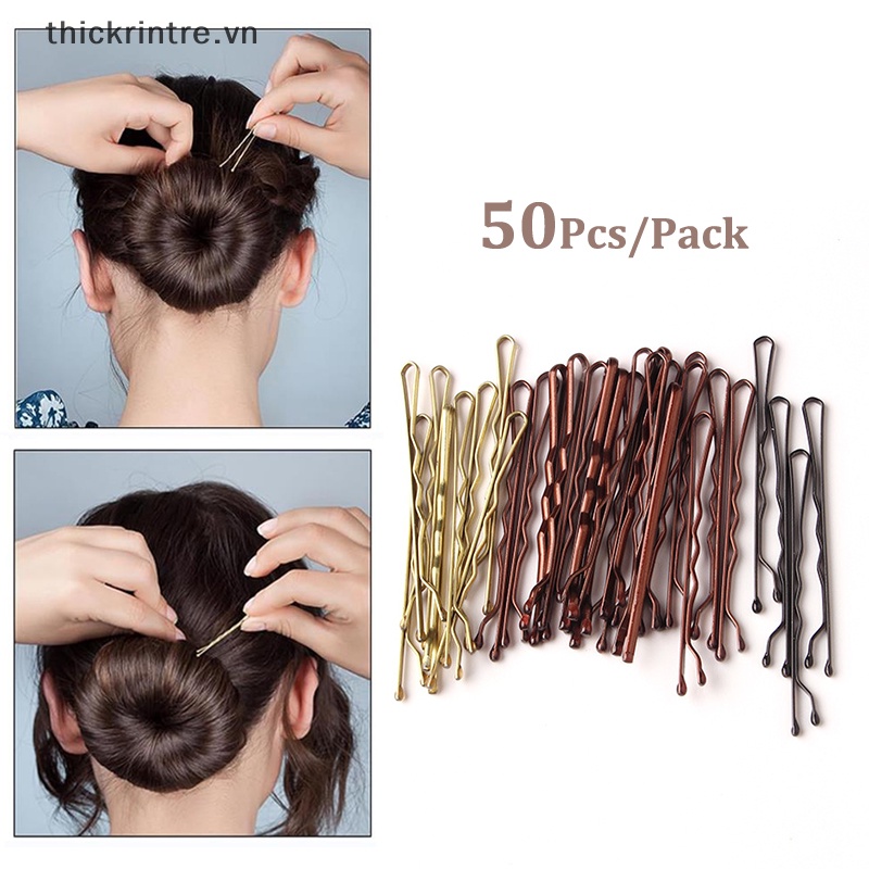 THI 50 Chiếc 5cm Nữ Kẹp Tóc Xoăn Sóng Cầm Kiểu Tóc Kẹp Tóc Nữ Bobby Chân Tạo Kiểu Phụ Kiện Tóc VN
