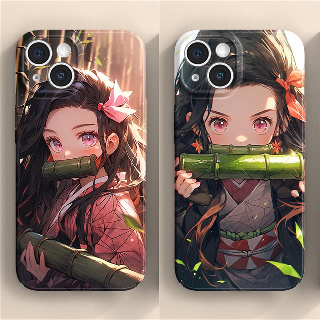 Thời Trang Ốp Điện Thoại acrylic Cứng Chống Sốc In Hoạt Hình demon slayer Cho iphone 14 13 12 pro max mini 14plus