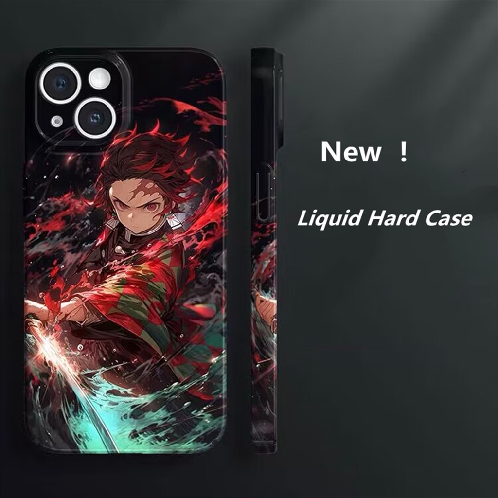 Thời Trang Ốp Điện Thoại acrylic Cứng Chống Sốc In Hoạt Hình demon slayer Cho iphone 14 13 12 pro max mini 14plus