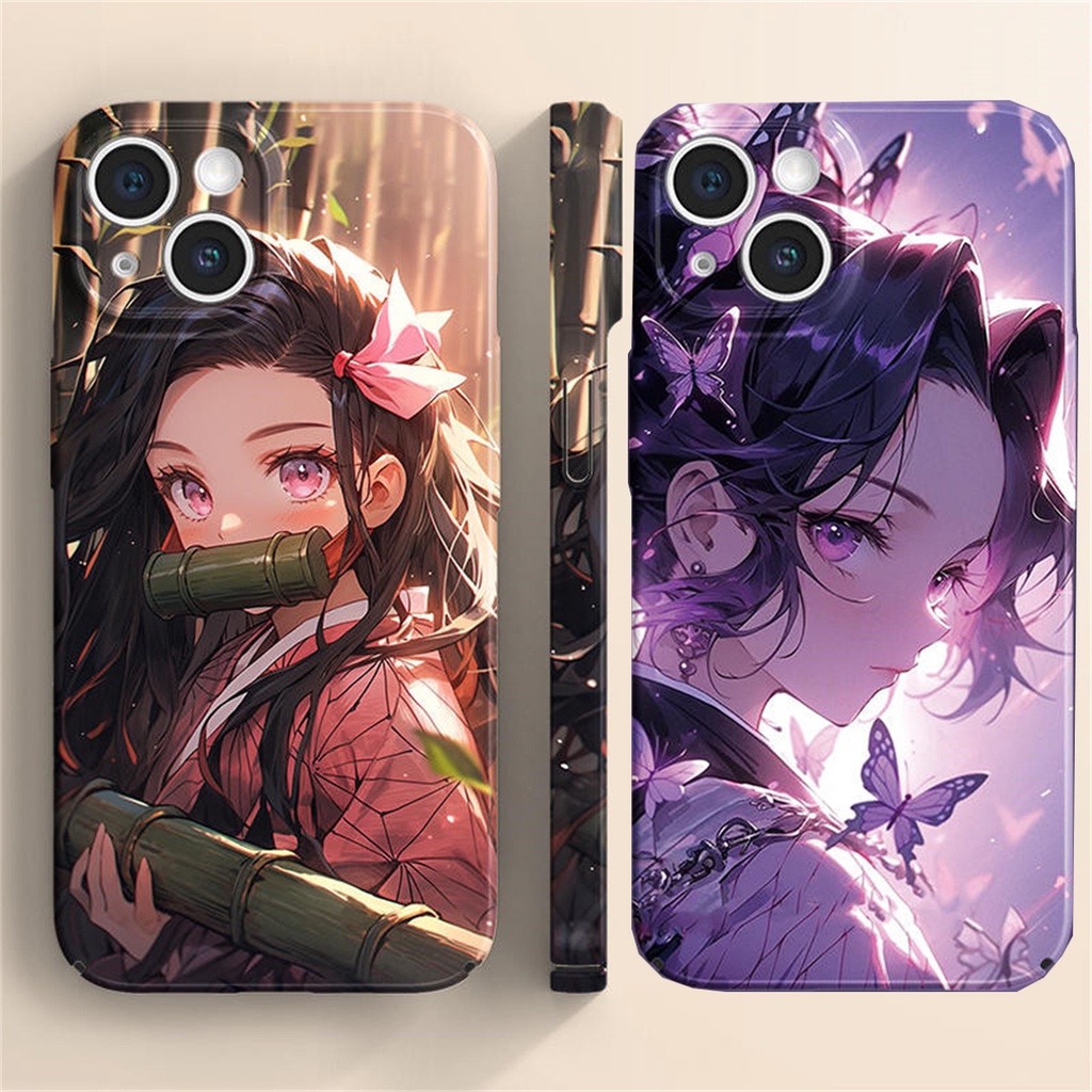 Ốp Điện Thoại Nhựa acrylic Hình demon slayer nezuko zenitsu kyoujurou Shinchan Cho iphone 11 14 pro max x xs xr xsmax 8 7 6 6s plus