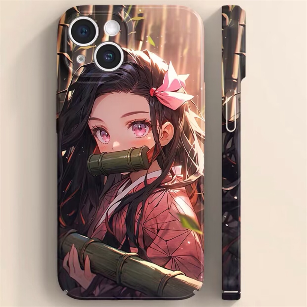 Ốp Điện Thoại Nhựa acrylic Hình demon slayer nezuko zenitsu kyoujurou Shinchan Cho iphone 11 14 pro max x xs xr xsmax 8 7 6 6s plus
