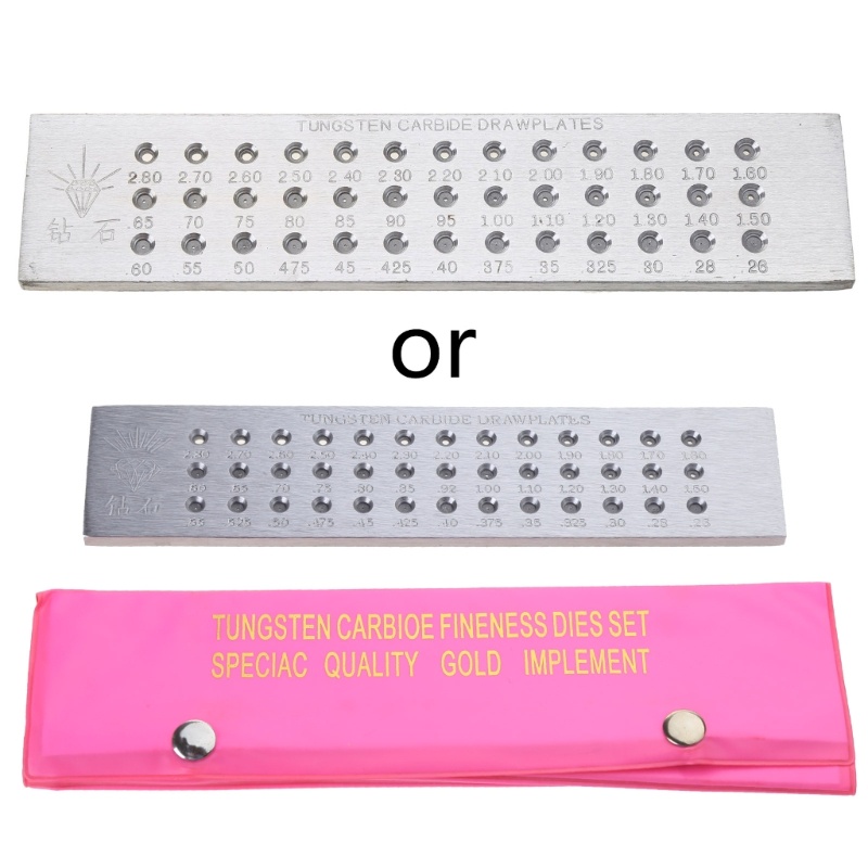 Li Dây Xích Drawplate Carbide Tròn Vẽ Tấm Trang Sức Làm Carbide Tròn Vẽ Tấm 0 26-2 8mm 39 Lỗ Tròn