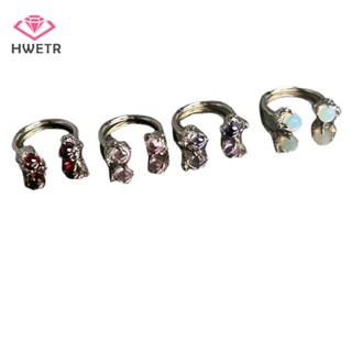 1 Khuyên Môi Bằng Thép Titan Đính Đá Hình Chữ c Mới