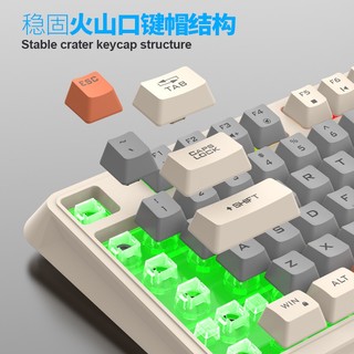 Bàn phím giả cơ gaming K82 - Bàn phím chơi game thiết kế 94 phím có đèn led 7 màu kèm theo nút vặn âm lượng Lff0828