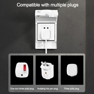 Vỏ bảo vệ công tắc NOTE1, Hộp chống nước ổ cắm có thể khóa 86 loại, Nguồn cung cấp ổ cắm điện Hộp nhựa chống văng tự dính