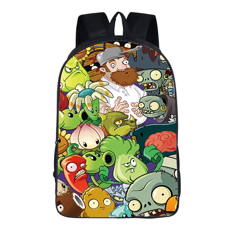 Mới Ba Lô Đi Học In Hình Game plants vs zombies Bằng Nhựa Pvc Thời Trang Xinh Xắn