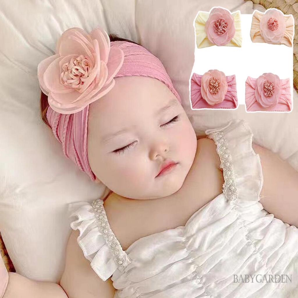 Băng Đô Vải Tuyn Đính Hoa 3d Cho Bé Gái 0-2 Tuổi