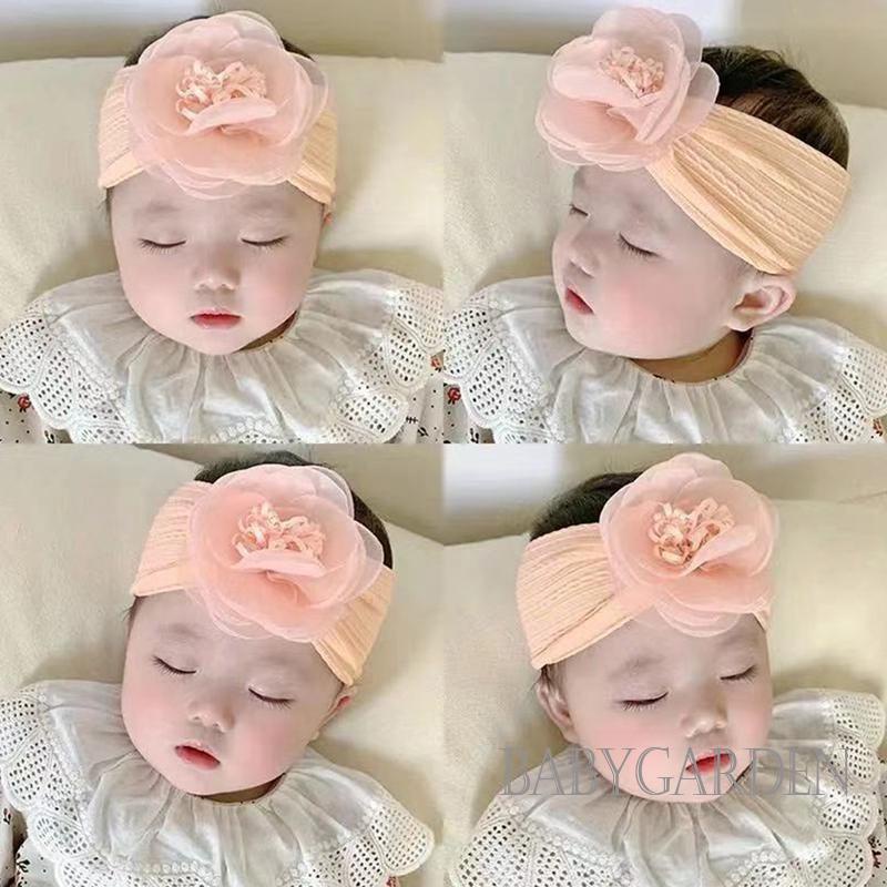Băng Đô Vải Tuyn Đính Hoa 3d Cho Bé Gái 0-2 Tuổi