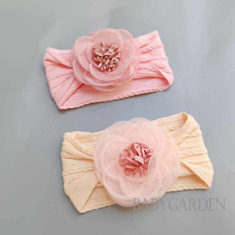 Băng Đô Vải Tuyn Đính Hoa 3d Cho Bé Gái 0-2 Tuổi
