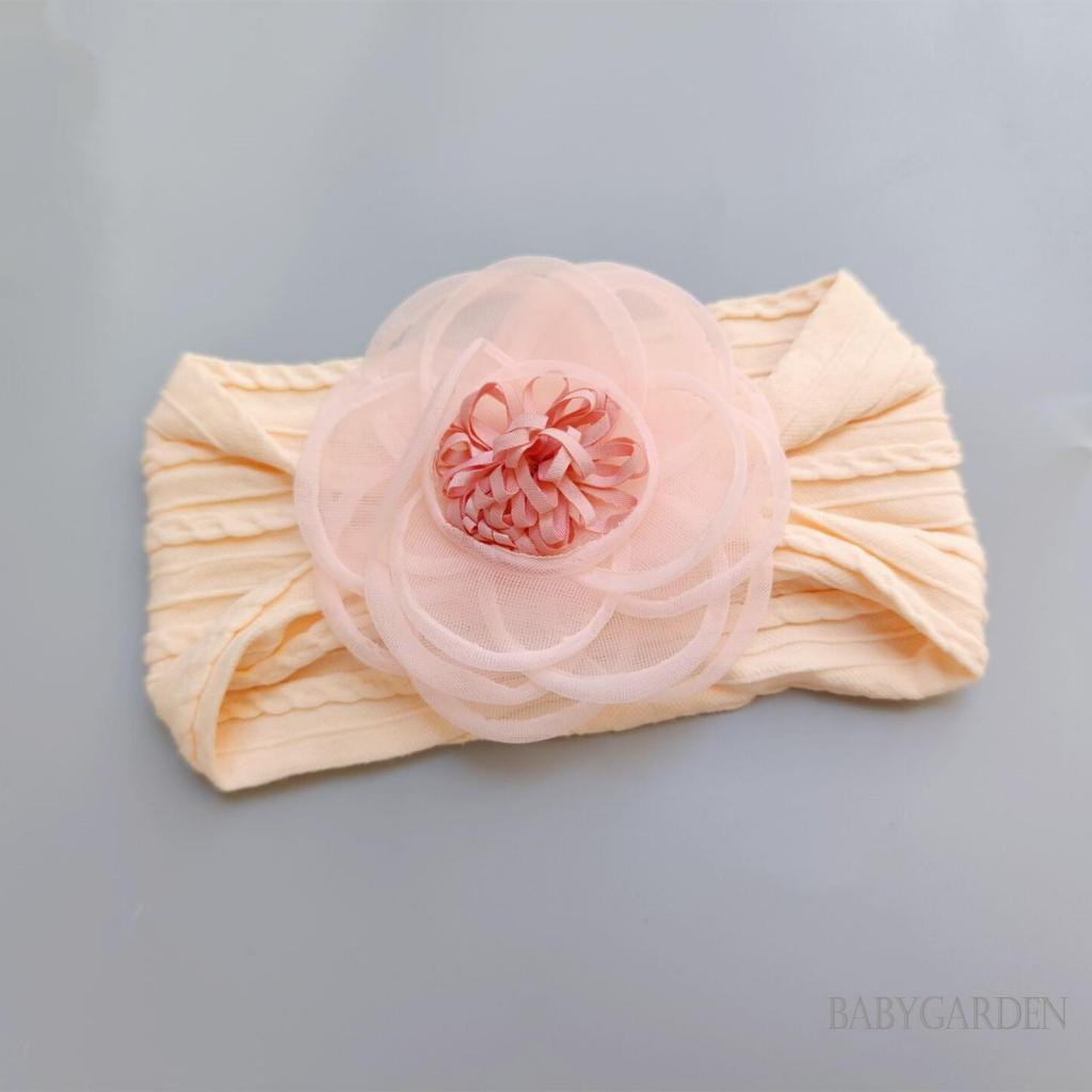 Băng Đô Vải Tuyn Đính Hoa 3d Cho Bé Gái 0-2 Tuổi