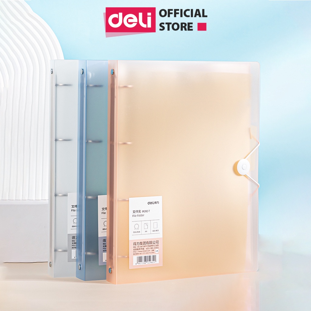 Bìa File lá còng sắt học sinh A4 Deli 4 còng đựng file tài liệu, lưu ...