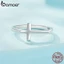 Nhẫn Bạc Bamoer 925 Hình Chữ Thập Trang Sức Thời Trang Quà Tặng Cho Nữ