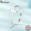 Nhẫn Bạc Bamoer 925 Hình Chữ Thập Trang Sức Thời Trang Quà Tặng Cho Nữ