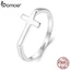 Nhẫn Bạc Bamoer 925 Hình Chữ Thập Trang Sức Thời Trang Quà Tặng Cho Nữ