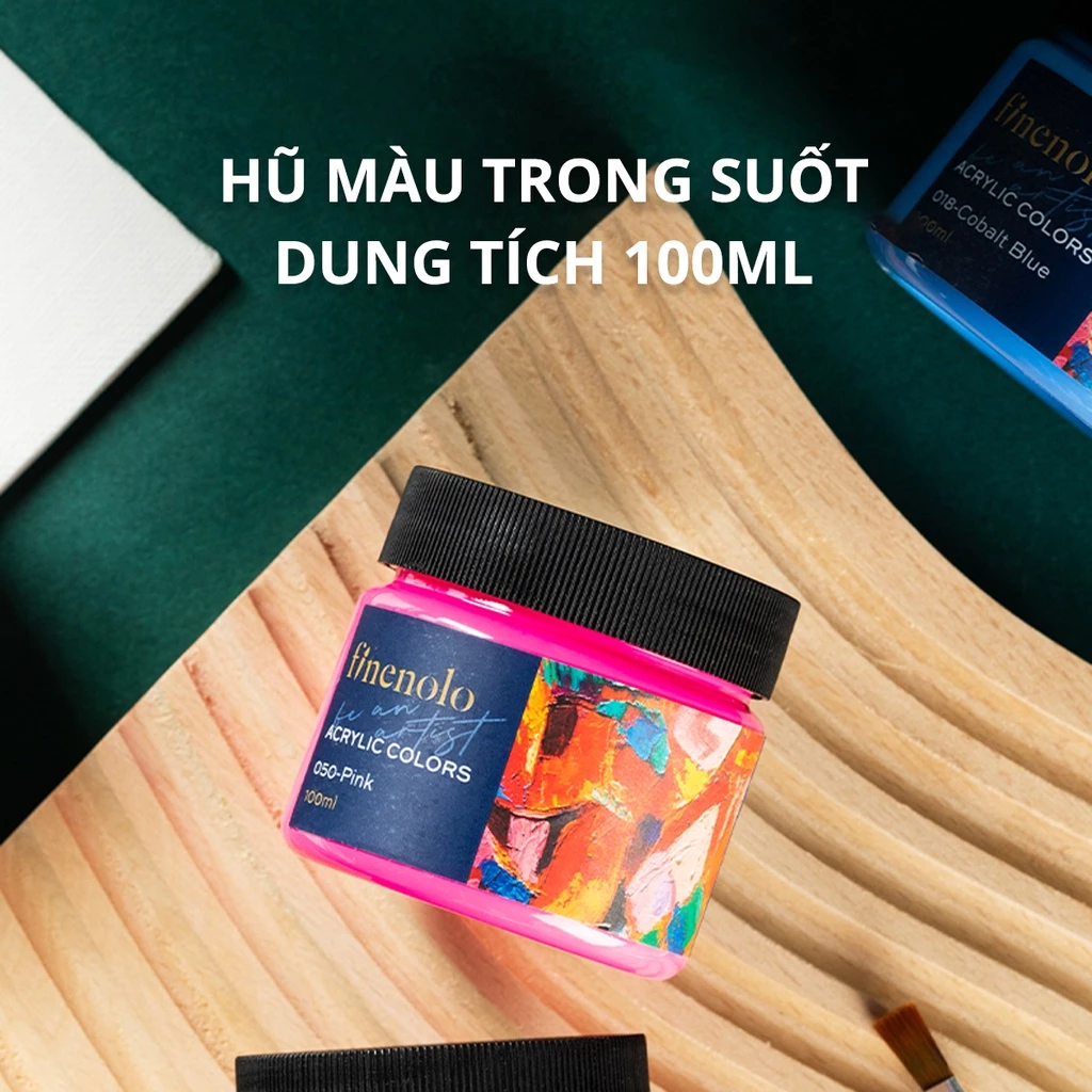 [MÃ 40% LIVE] Màu acrylic 3D dạng hũ 100ml chuyên nghiệp Deli dùng vẽ custom trên vải giày tường ful