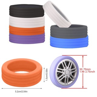 Set 8 Vỏ Bọc Bảo Vệ Bánh Xe Đẩy Giảm Tiếng Ồn / Sốc 50mm